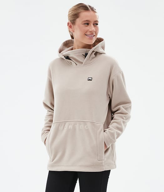 Delta W Fleece-hoodie Dame Sand