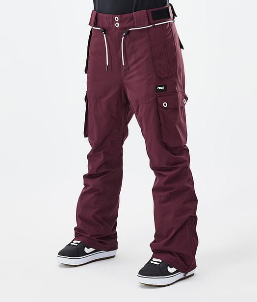 Iconic W Snowboardbukse Dame Burgundy