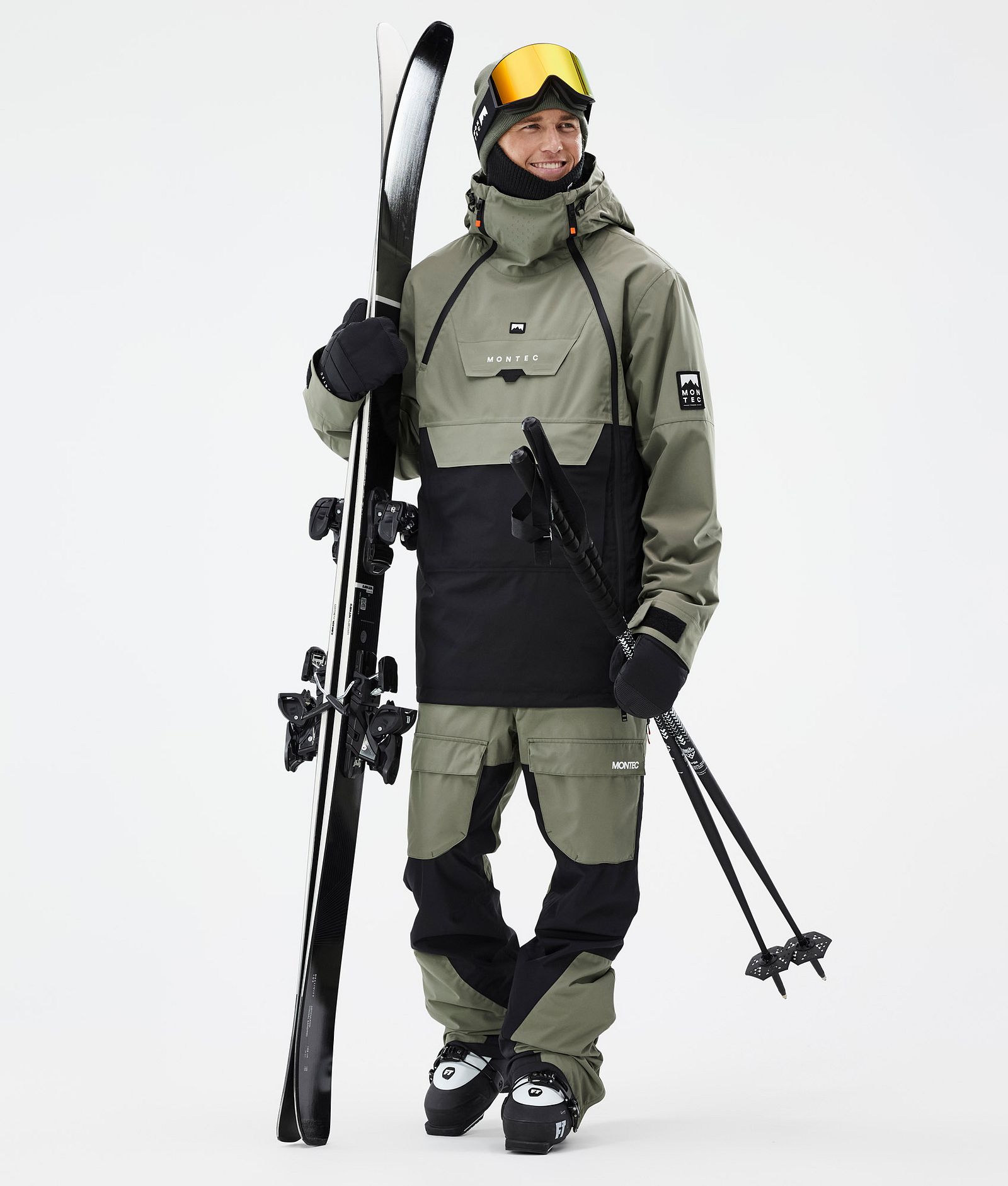 Montec Doom Ski Jacket Men Greenish/Black | Montecwear.com