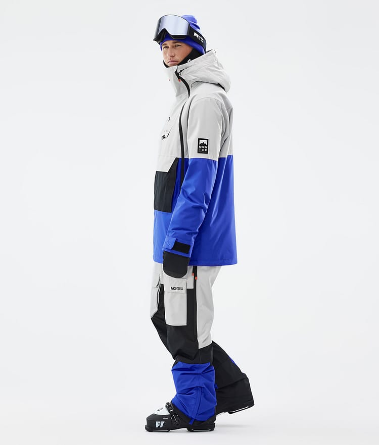 Doom Ski Jacket Men Light Grey/Black/Cobalt Blue, Image 4 of 11