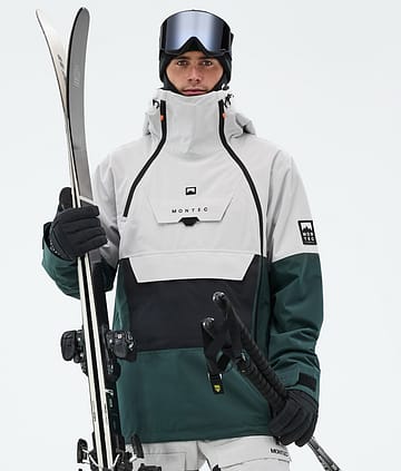 Doom Ski Jacket Men Light Grey/Black/Dark Atlantic