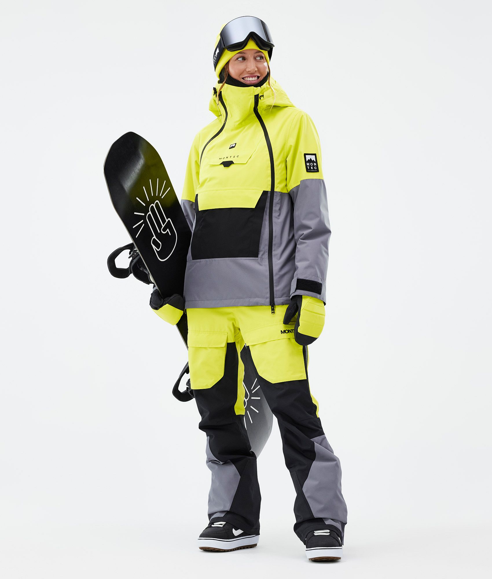 Montec Doom W Veste Snowboard Femme Bright Yellow Black Light Pearl Jaune Montecwear CA