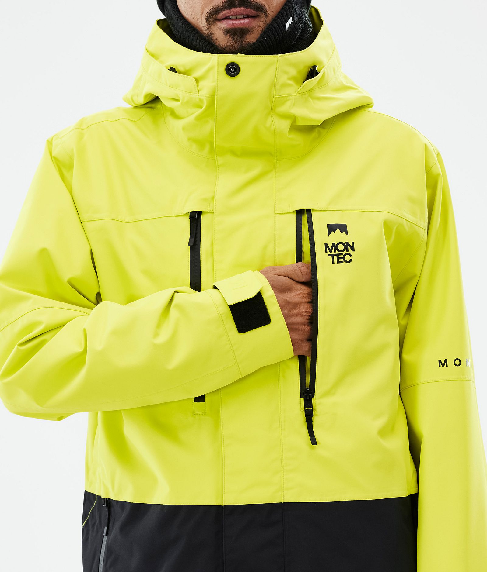 Fawk Ski Jacket Men Bright Yellow/Black, Image 9 of 10