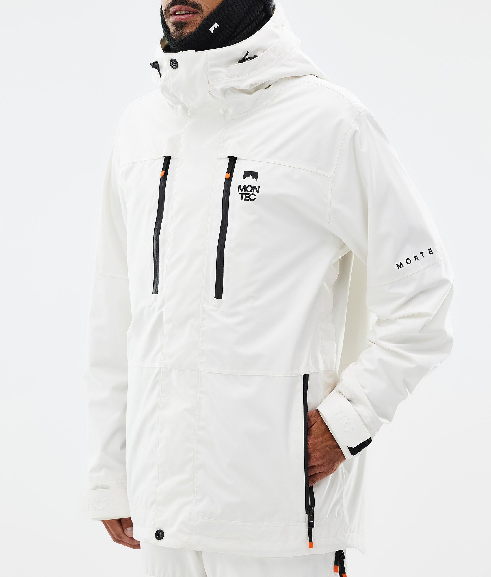 Avant Garde Faux Fur Trim Logo Puffer Jacket - White | AGM MONTECARLO WHITE  | FOOTY.COM