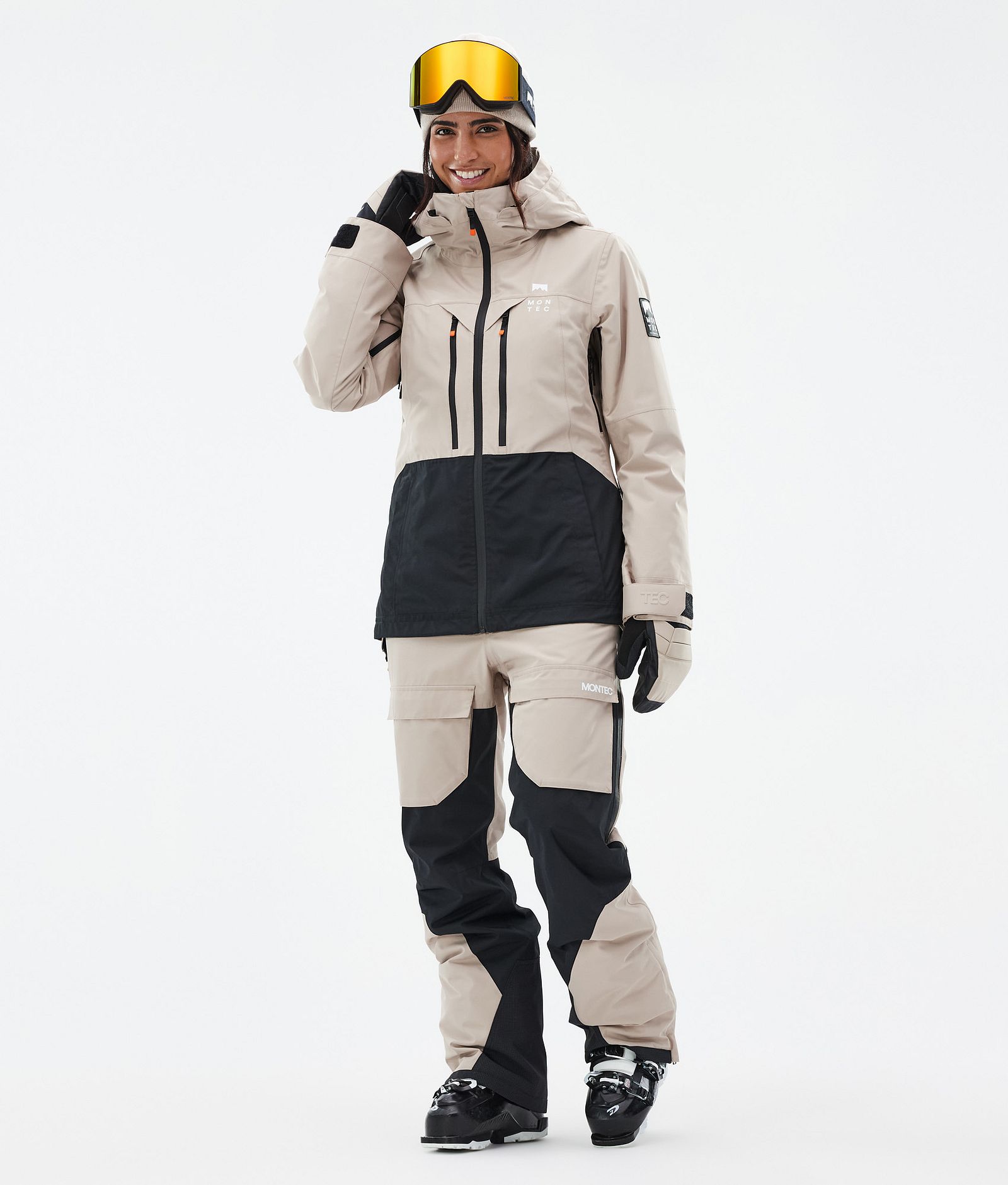 Moss W Veste de Ski Femme Sand/Black, Image 2 sur 9