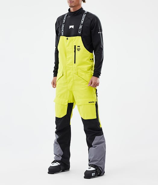 Fawk Ski Pants Men Bright Yellow/Black/Light Pearl