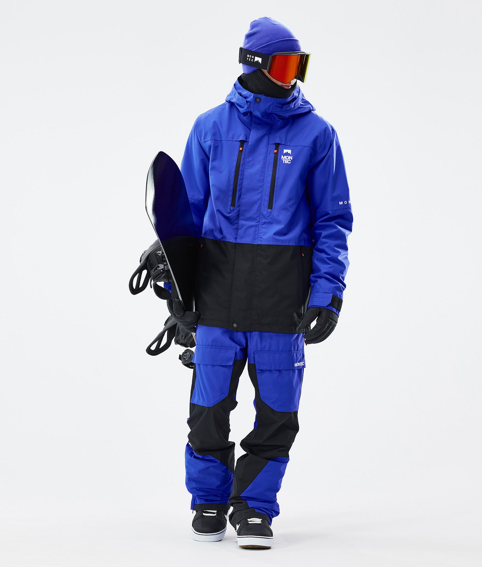 Montec Fawk Snowboard Pants Men Light Grey/Black/Cobalt Blue