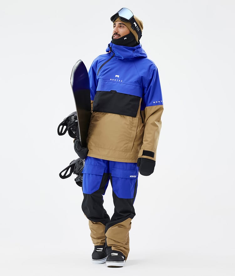 Montec Fawk Pantalones Snowboard Hombre Cobalt Blue/Black/Gold - Azul