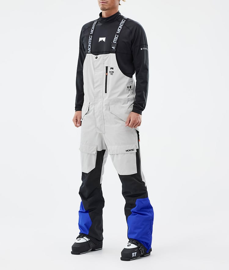 Fawk Ski Pants Men Light Grey/Black/Cobalt Blue, Image 1 of 7