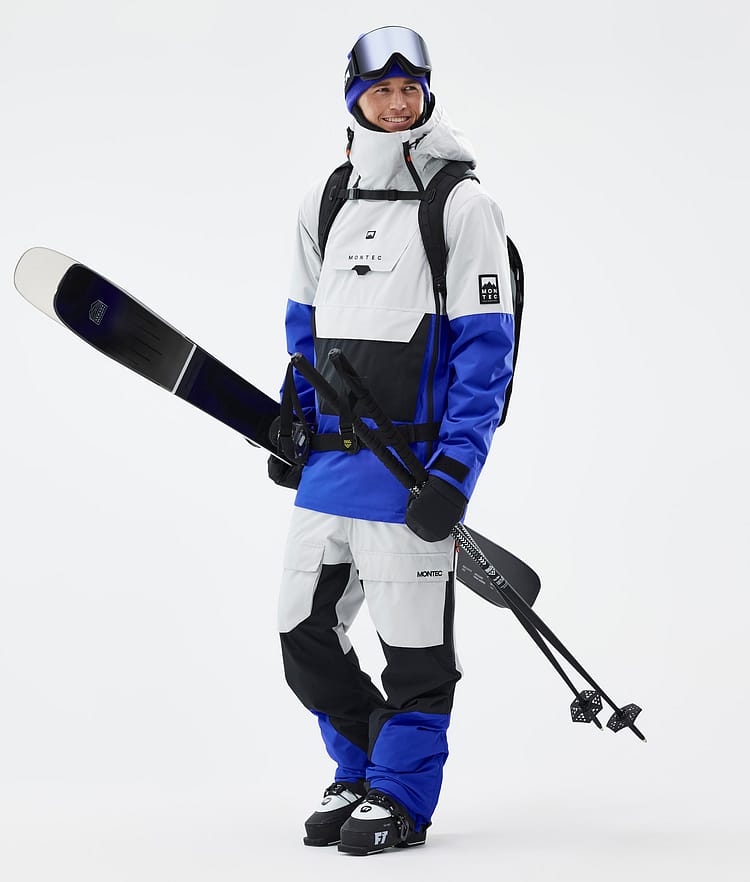 Fawk Ski Pants Men Light Grey/Black/Cobalt Blue, Image 2 of 7