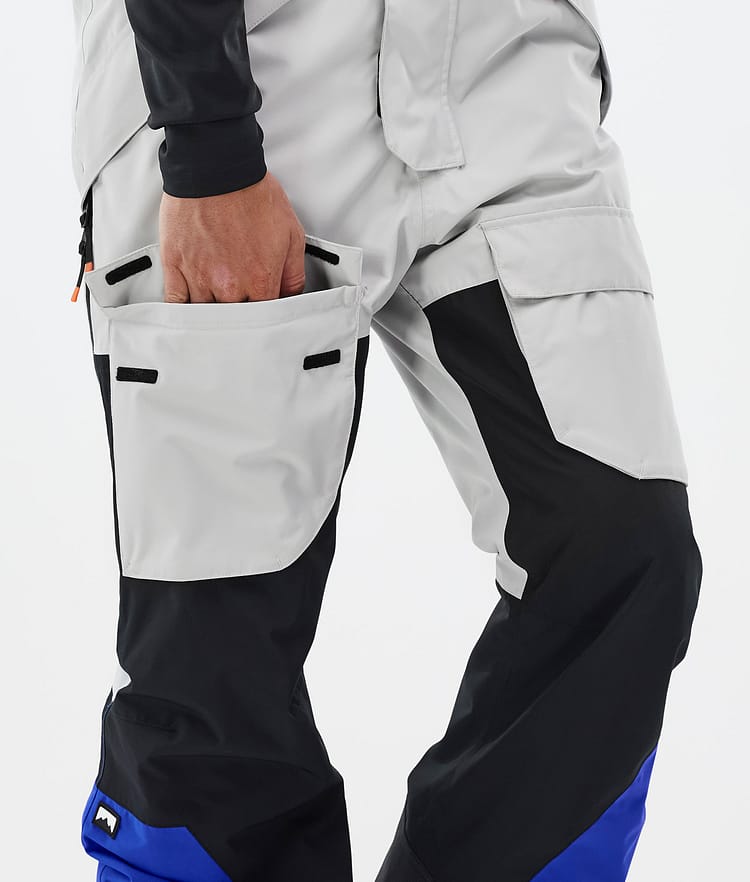 Fawk Ski Pants Men Light Grey/Black/Cobalt Blue, Image 7 of 7