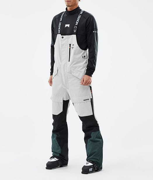 Fawk Ski Pants Men Light Grey/Black/Dark Atlantic