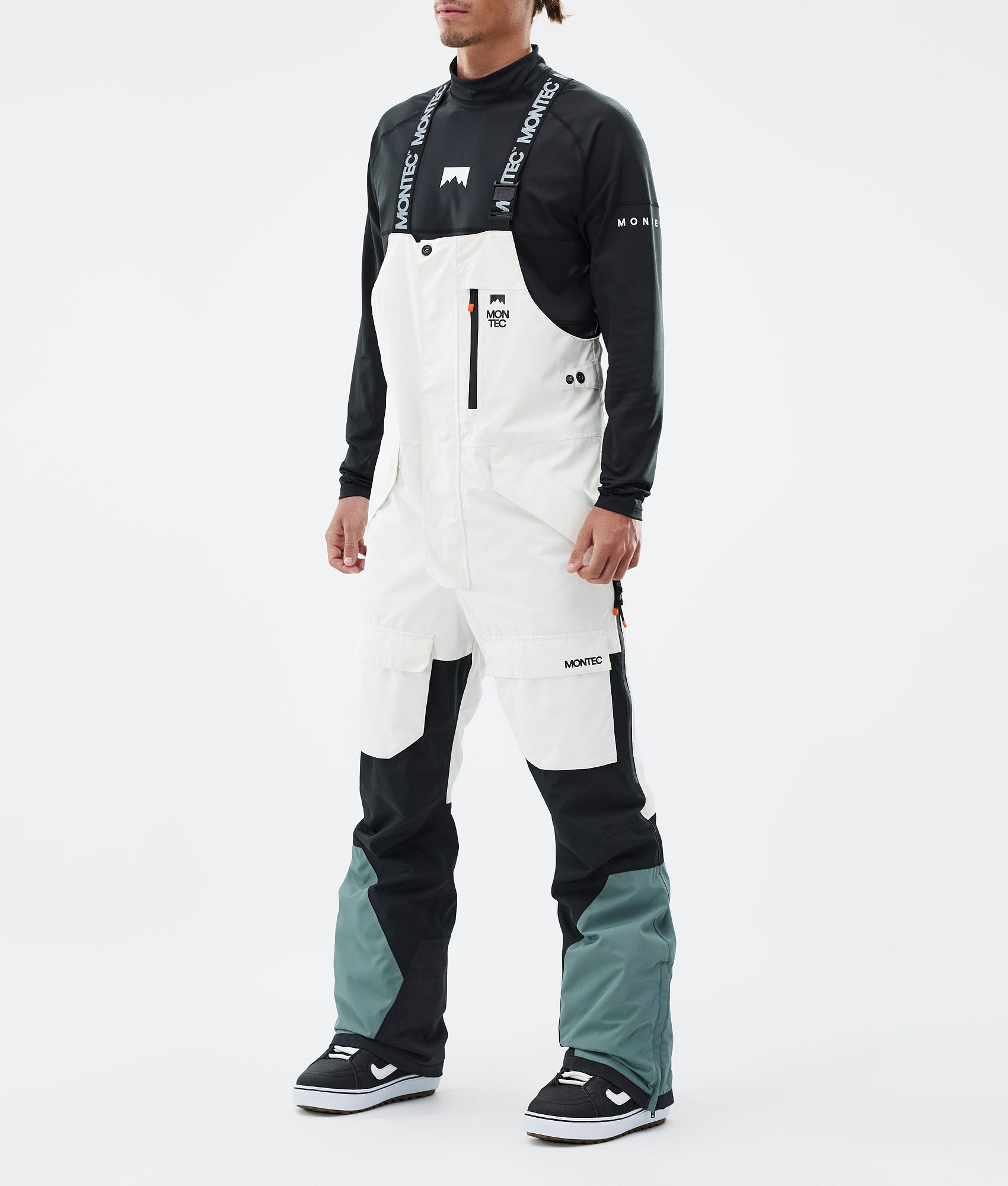Montec Arch Snowboard Pants Men Ice/Black | Montecwear.com