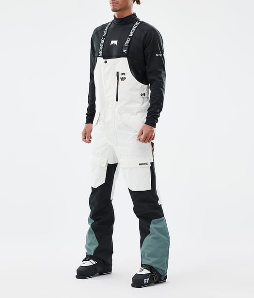 Fawk Ski Pants Men Old White/Black/Atlantic