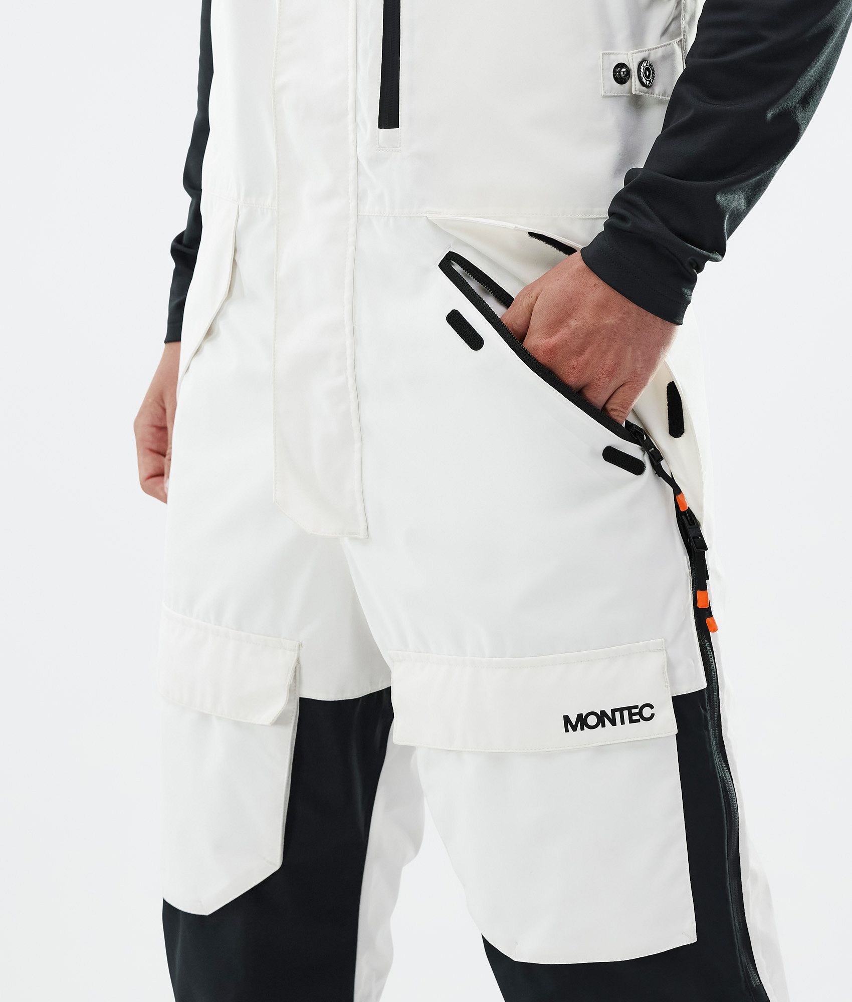 Montec Fawk Ski Pants Men Old White/Black/Atlantic | Montecwear.com