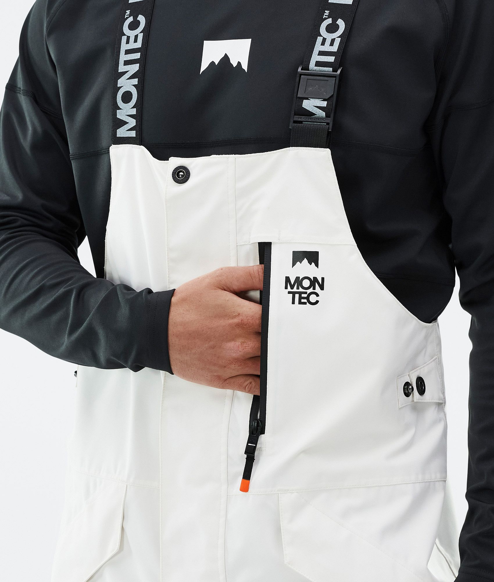 Montec Fawk Ski Pants Men Old White/Black/Atlantic | Montecwear.com