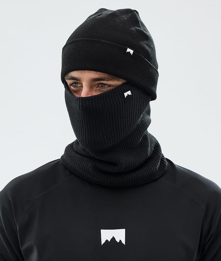 Classic Knitted Facemask Black, Image 2 of 3