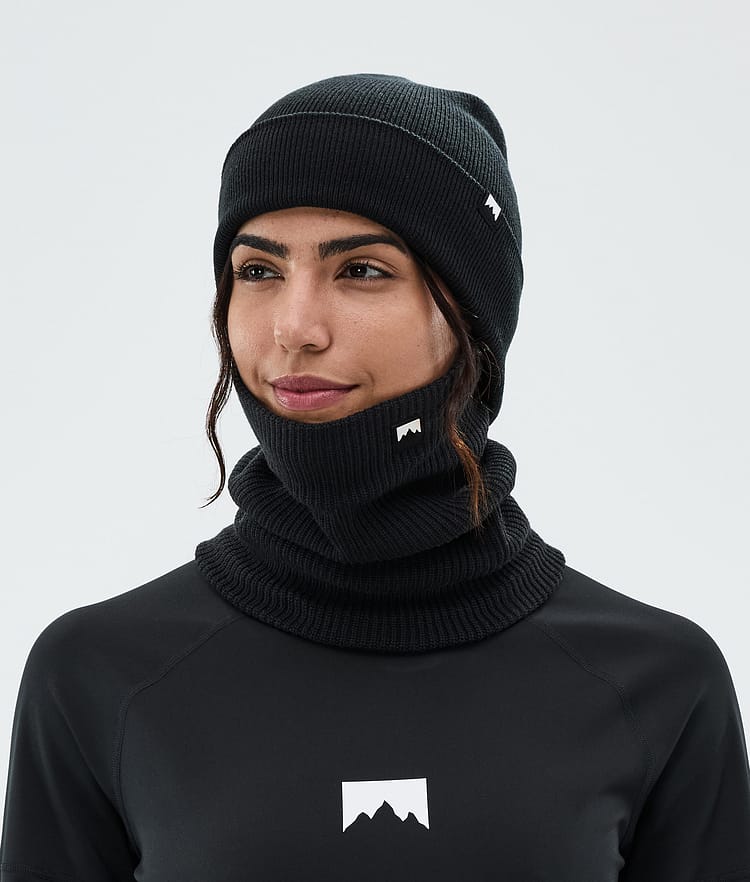 Classic Knitted Facemask Black, Image 3 of 3