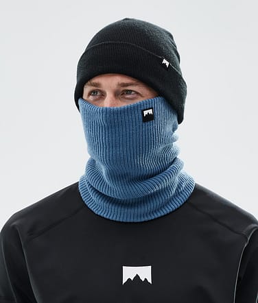 Classic Knitted Facemask Blue Steel