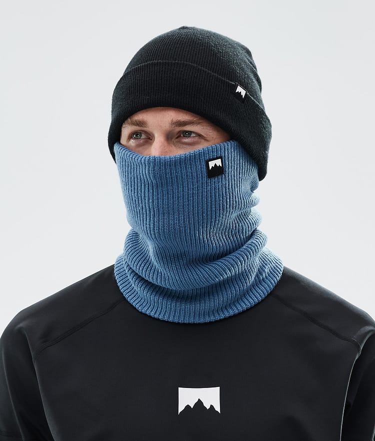 Classic Knitted Facemask Blue Steel, Image 2 of 3