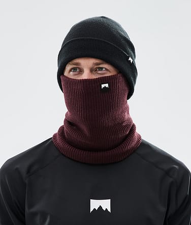 Classic Knitted Facemask Burgundy