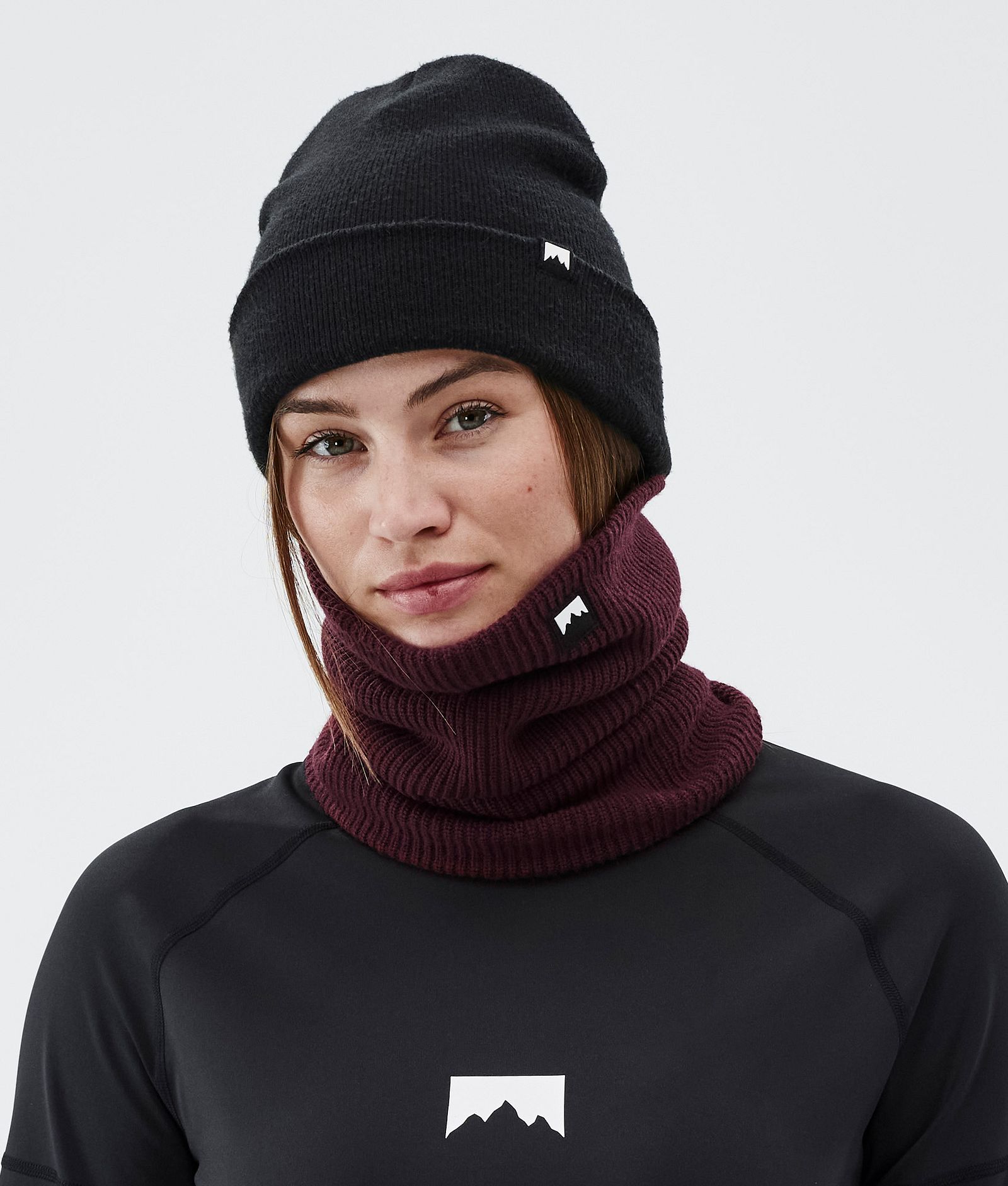 Classic Knitted Skimasker Burgundy, Afbeelding 3 van 3