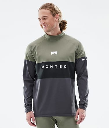 Alpha Baselayer top Herre Greenish/Black/Phantom