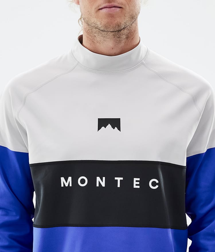 Montec Alpha Camiseta Térmica Hombre Light Grey/Black/Cobalt Blue - Gris