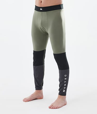 Alpha Legginsy Termoaktywne Mężczyźni Greenish/Black/Phantom