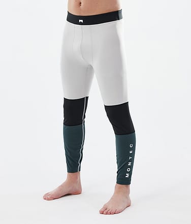 Alpha Legginsy Termoaktywne Mężczyźni Light Grey/Black/Dark Atlantic