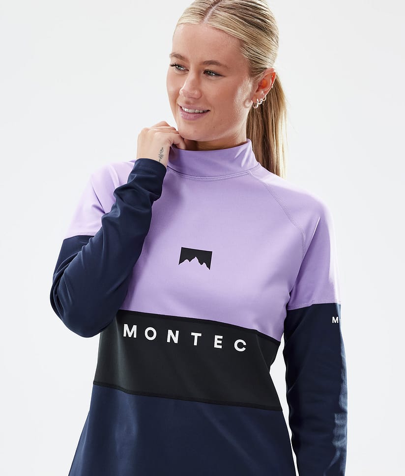Montec Alpha W Tee-shirt thermique Femme Faded Violet/Black/Dark Blue -  Violet