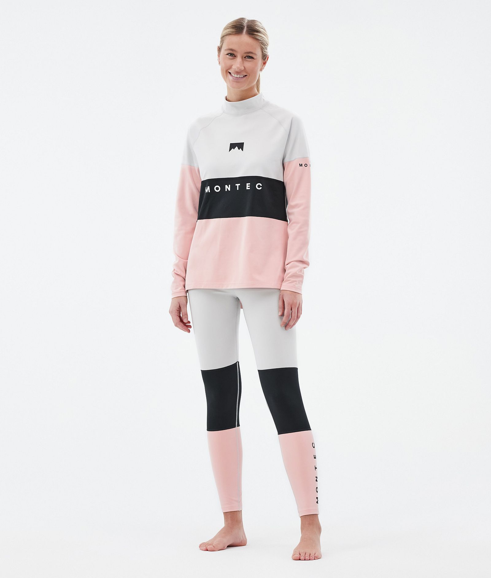 Alpha W Base Layer Top Women Light Grey/Black/Soft Pink, Image 3 of 5