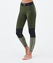 Alpha W Superundertøy bukse Dame Olive Green/Black/Greenish