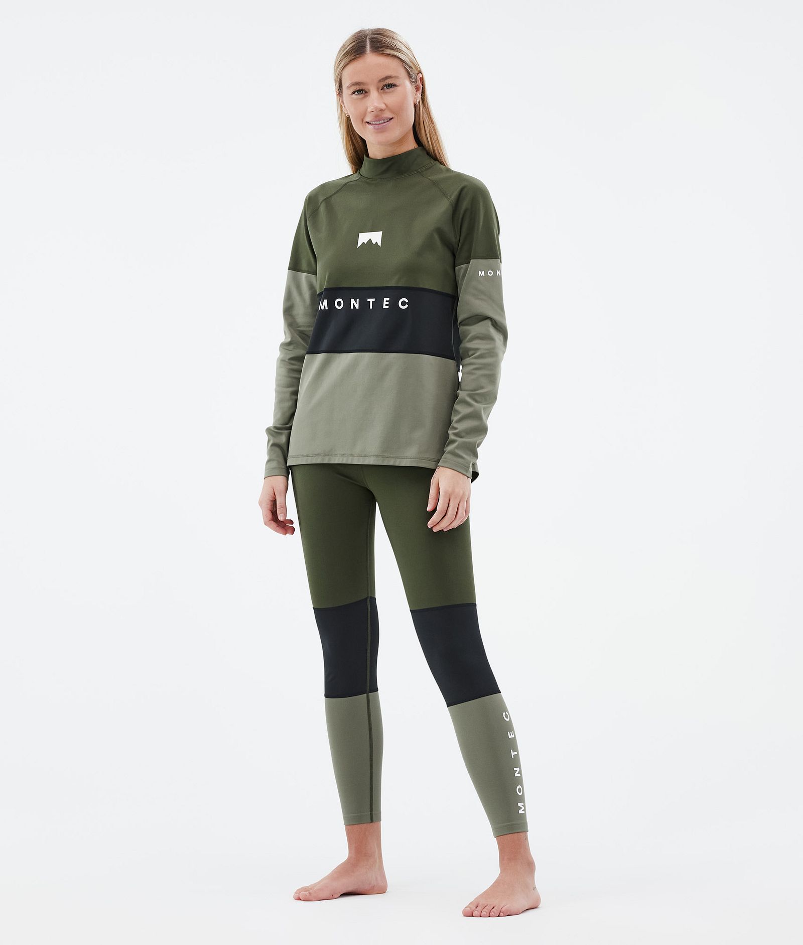 Alpha W Base Layer Pant Women Olive Green/Black/Greenish, Image 3 of 7