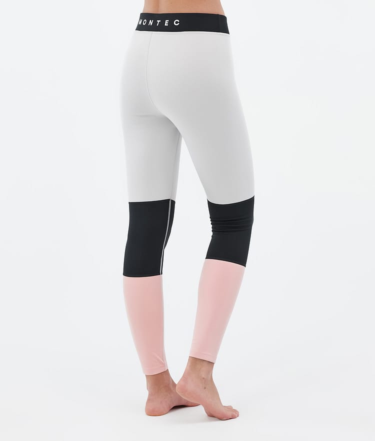 Alpha W Pantalon thermique Femme Light Grey/Black/Soft Pink, Image 2 sur 7