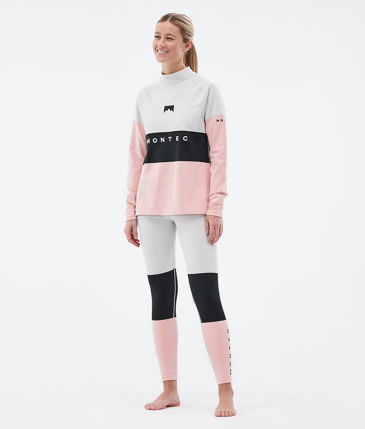 Alpha W Baselayer tights Dame Light Grey/Black/Soft Pink, Billede 3 af 7