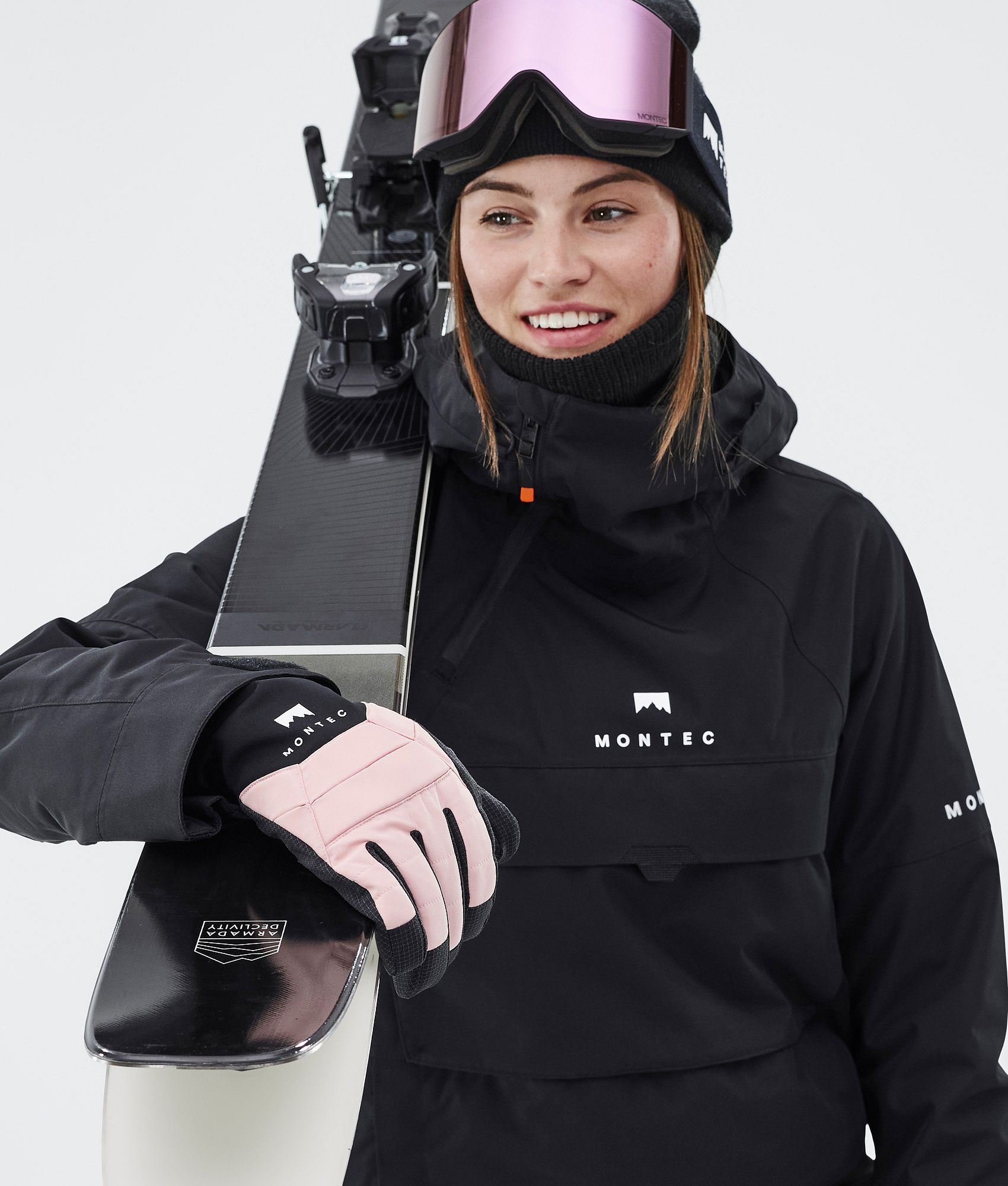 Pink 2024 ski mittens