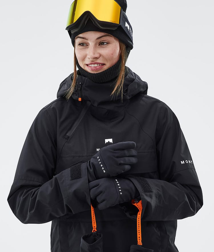 Montec Utility Ski Gloves Black/White | Montecwear.com