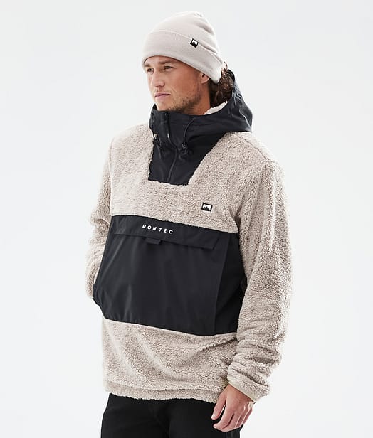 Lima Polar con Capucha Hombre Sand/Black