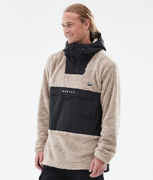 Lima Polar con Capucha Hombre Sand/Black