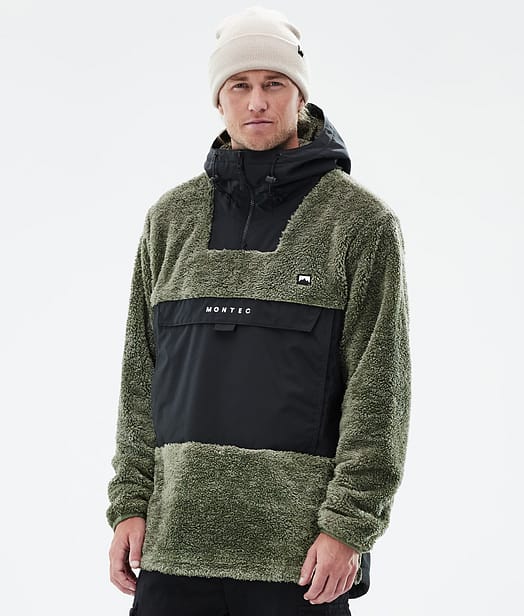 Lima Fleece Hoodie Men Greenish/Black