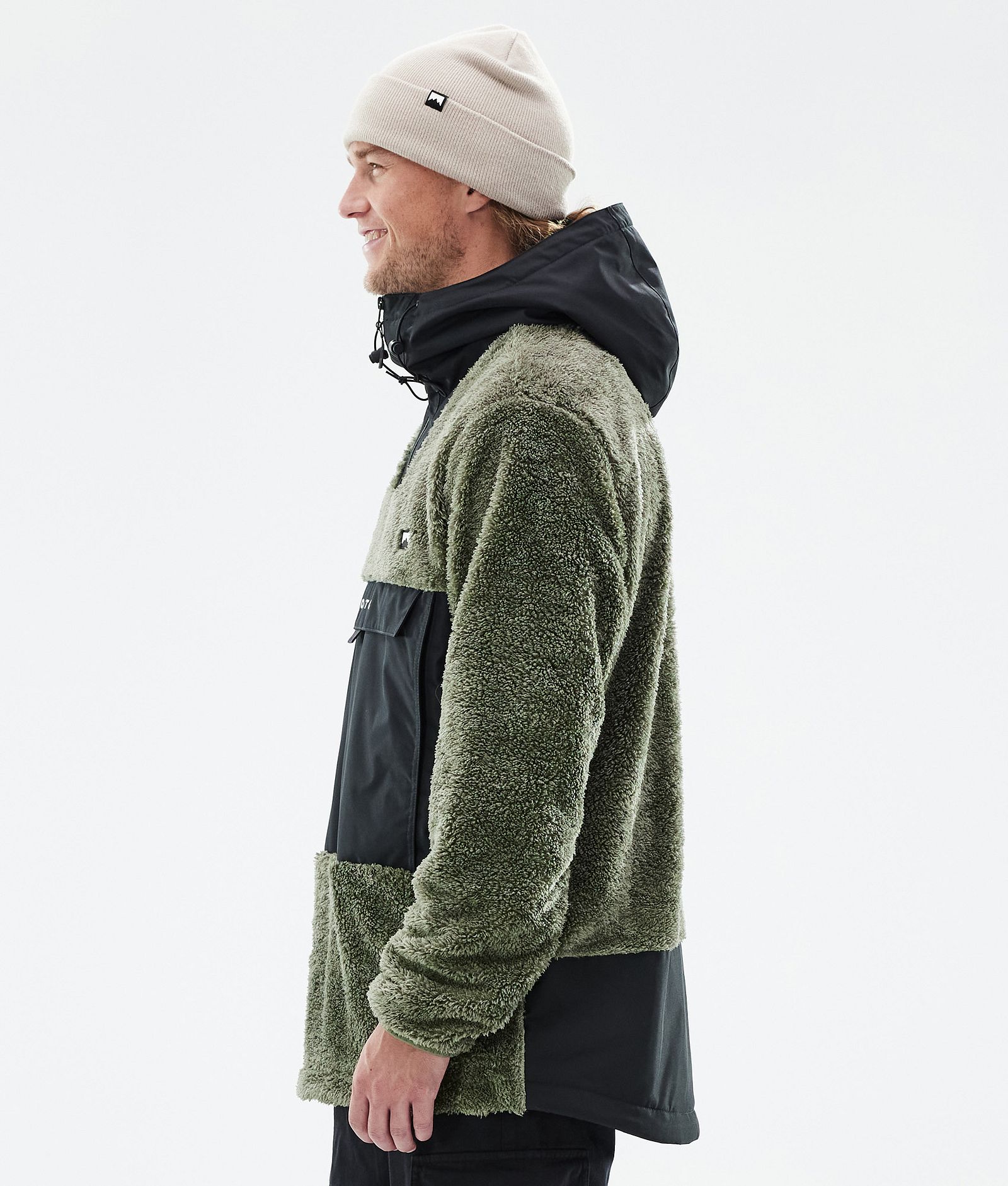 Lima Fleece Hoodie Men Greenish/Black, Image 5 of 8