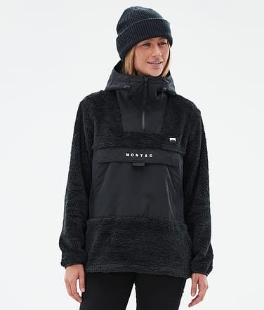 Lima W Fleece-hoodie Dame Black/Black