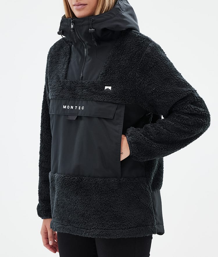 Lima W Fleece-hoodie Dame Black/Black, Billede 7 af 8