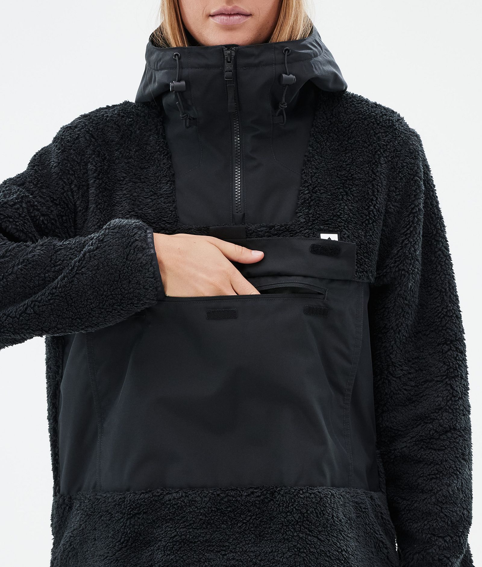 Lima W Fleece-hoodie Dame Black/Black, Billede 8 af 8