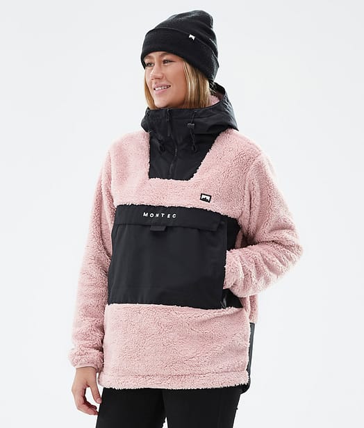 Lima W フリースパーカー レディース Soft Pink/Black