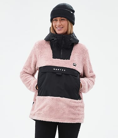 Lima W Fleece Hoodie Women Soft Pink/Black