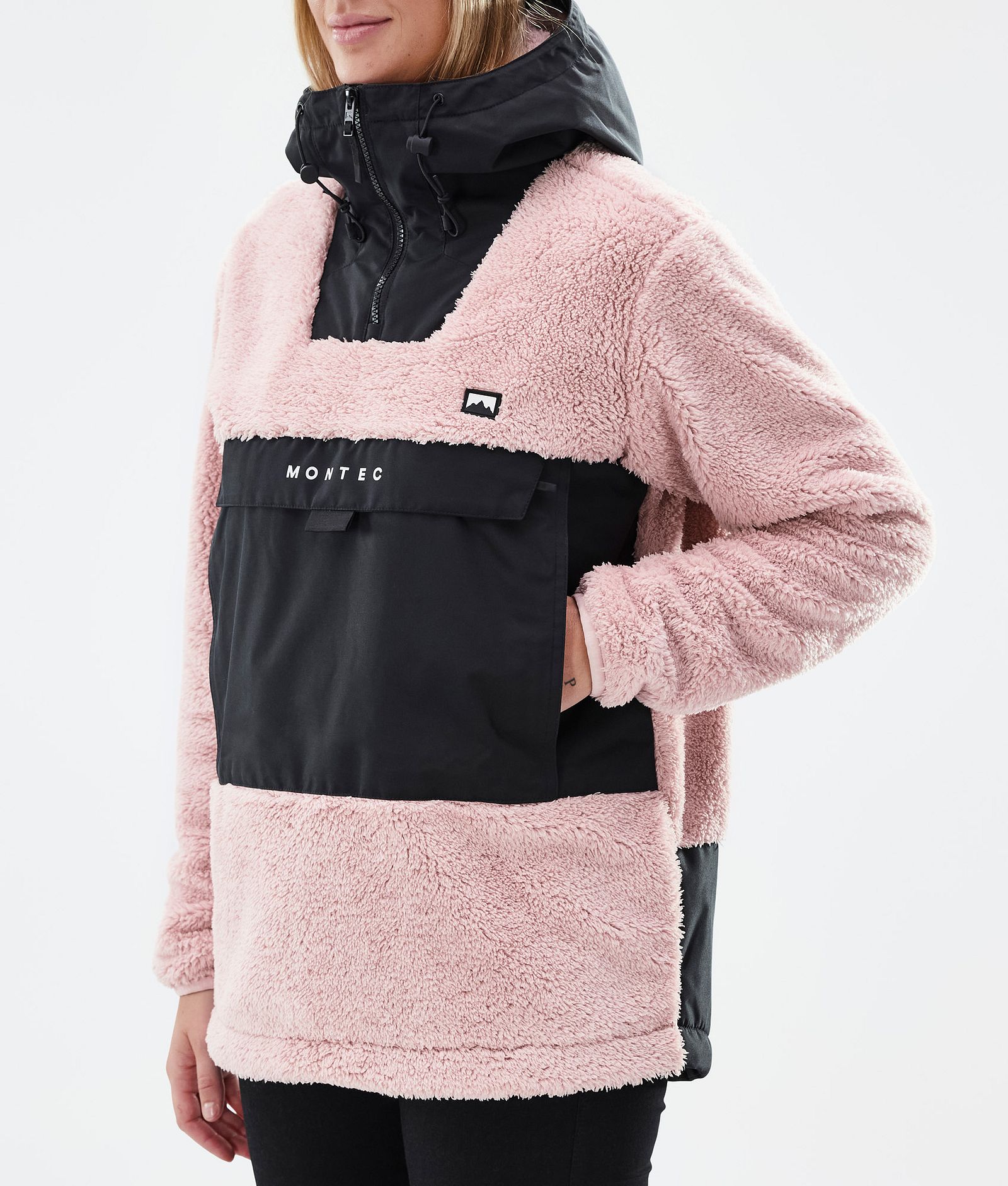 Lima W Fleece Hoodie Women Soft Pink/Black, Image 7 of 8