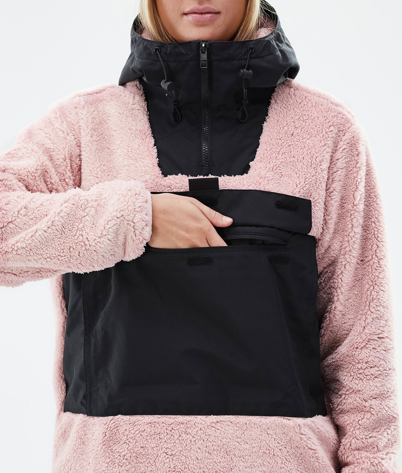 Lima W Fleece Hoodie Women Soft Pink/Black, Image 8 of 8