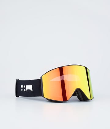 Montec Scope Ski Goggles Black/Ruby Red Mirror